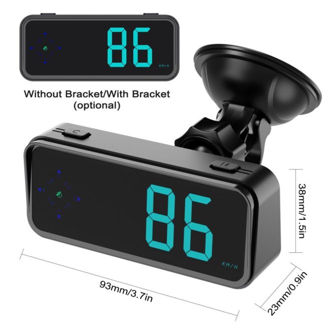 Other Car Gadgets | Car Headup Display GPS Digital Speedometer KM/H MPH Switchable Black Car Electronics Black