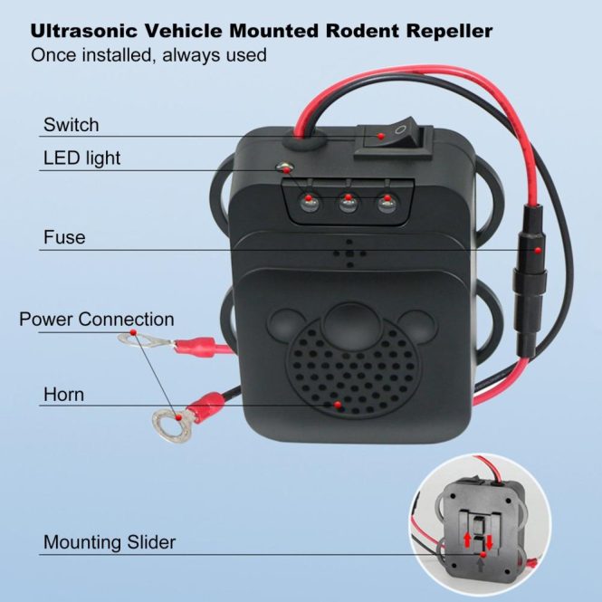 Other Car Gadgets | Car Rat Bat Repeller Electronic Ultrasonic Car Mouse Repeller Over-voltage Protection High Temperature Resistant Flame Retardant Car Electronics Other Car Gadgets