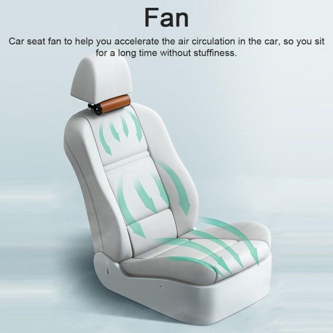 Other Car Gadgets | Car Seat Ventilation Fan USB Cooling Fan Air Circulation Electric Fan Low Noise with 3 Adjustable Wind Speeds Switch for Car Truck SUV Browm Car Electronics Browm