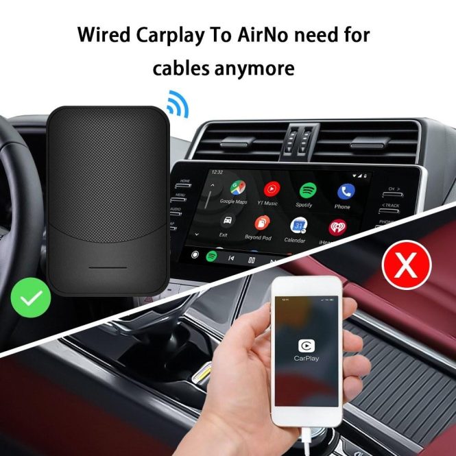 Other Car Gadgets | Car Wired To Wireless CarPlay Box Adapter Black Car Electronics Black