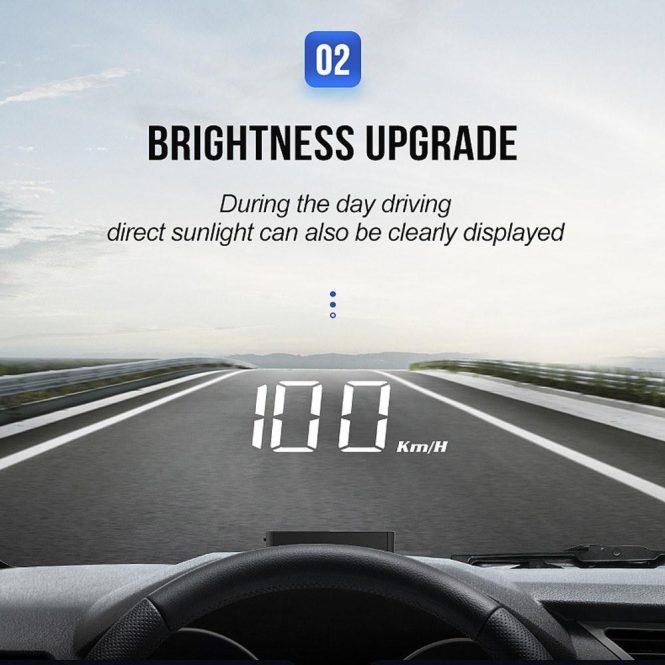 Other Car Gadgets | H90S 3.7in Universal Car HeadUp Display Digital Speedometer Black Car Electronics Black