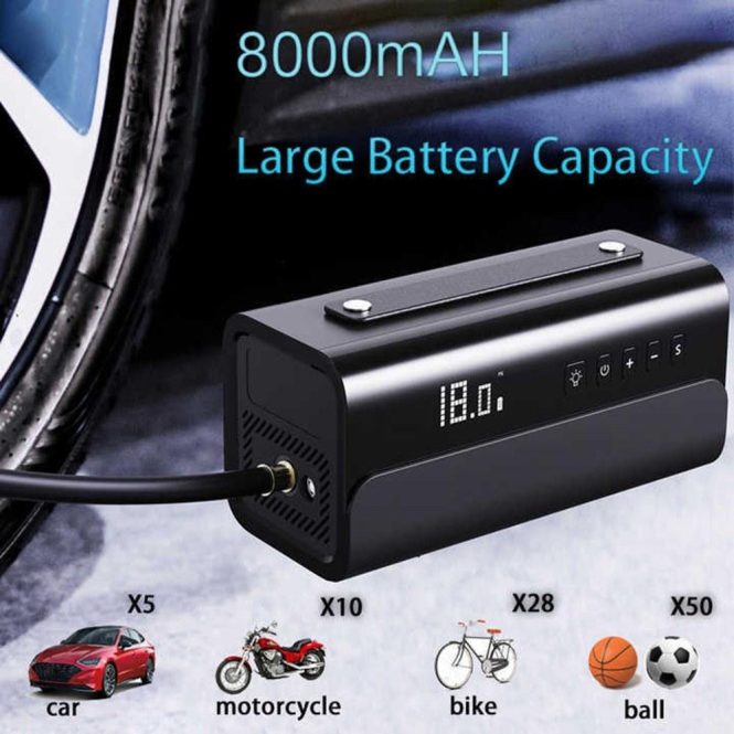 Other Car Gadgets | Large LCD Digital Display Screen 100PSI Tire Inflator Portable Air Compressor Rechargeable Cordless Air Pump for Car, Trucks, SUV, RV, Pick-up, Mini Bus, Motorcycles, Bicycles Car Electronics Other Car Gadgets