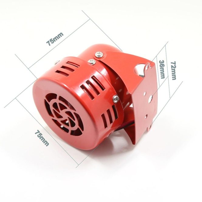 Other Car Gadgets | Loud Sound Horn 12V 105dB Electric Car Driven Brake Motor Air Raid Siren Horn Alarm Loud 50s Red for Car Truck Motorcycle Red Car Electronics Other Car Gadgets