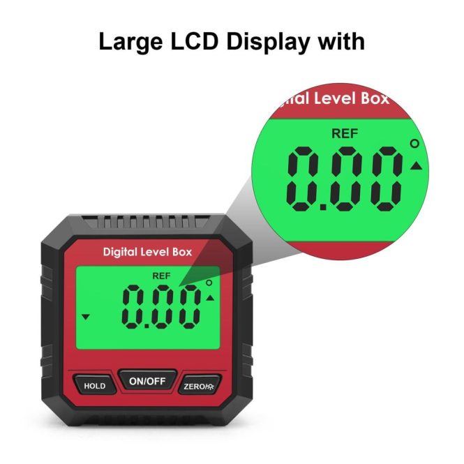 Other Car Gadgets | Mini Digital Inclinometer Protractor/Inclinometer/Level  3 IN 1 Angle Finder Angle Meter/Bevel Gauge 90° Gauge Digital Level Box for 4 x 90 Degree Measuring Range Red Car Electronics Other Car Gadgets