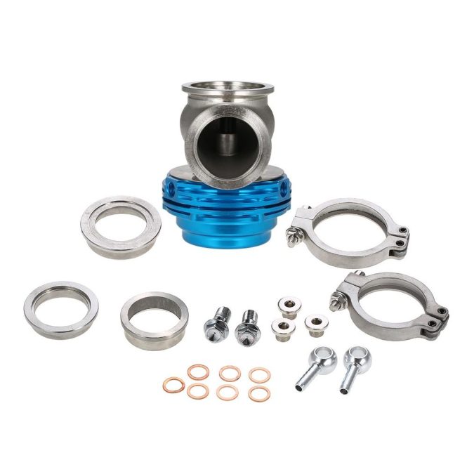 Other Car Gadgets | MVS 38mm Wastegate Aluminum Top Steel V-band External Waste Gate for Supercharge Turbo Manifold 14PSI Blue Car Electronics Blue