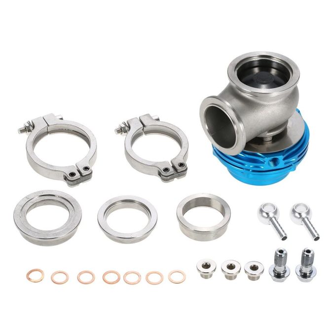 Other Car Gadgets | MVS 38mm Wastegate Aluminum Top Steel V-band External Waste Gate for Supercharge Turbo Manifold 14PSI Blue Car Electronics Blue