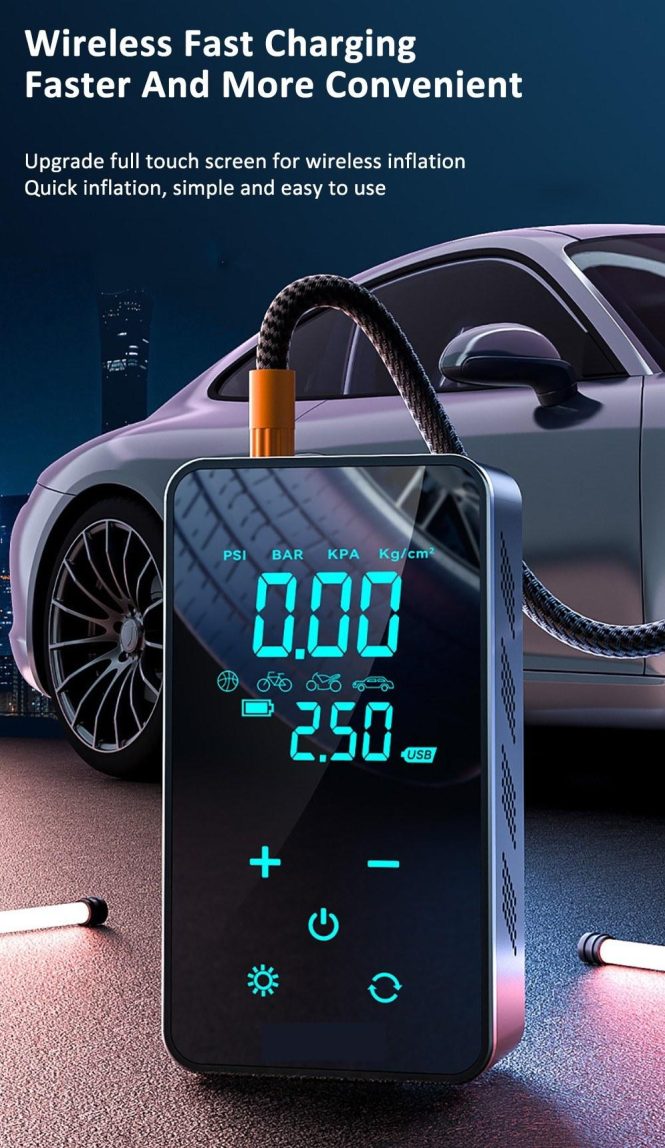 Other Car Gadgets | ST-9616A Full-Touch-Screen Vehicle-Mounted Air Pump Portable Air Pump for Automobile Air Compressor Electric Tire Inflator (Power Cord Model) Car Electronics Other Car Gadgets