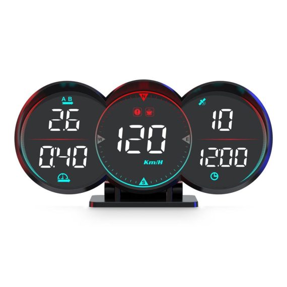 Other Car Gadgets | Universal 5 Inches Head Up Display, Digital GPS Speedometer with Speed Compass Direction Fatigue Driving Reminder Driving Distance Altitude Overspeed Alarm Black Car Electronics Black