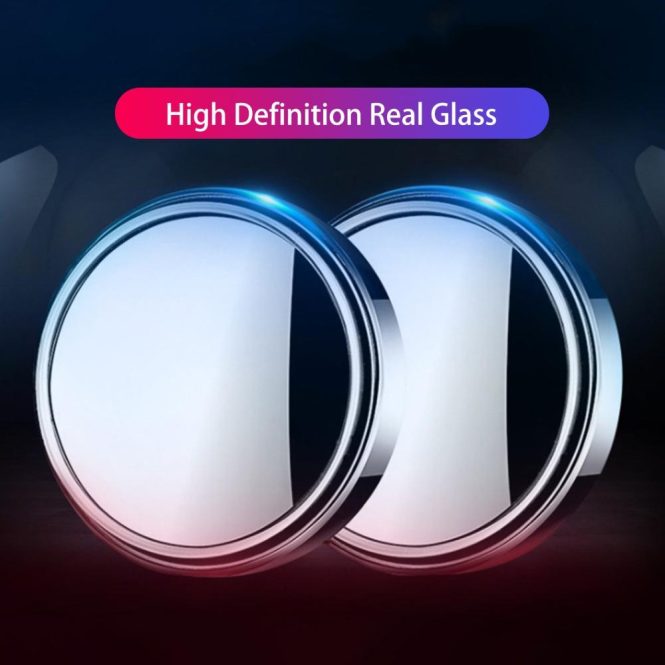 Other Decorations | 1PC Car Mini Round Mirror Blind Spot Auxiliary Rearview Mirrors 360° Rotation Wide Angle Convex Mirror Black Car Decorations Black