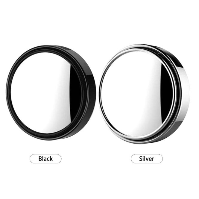 Other Decorations | 1PC Car Mini Round Mirror Blind Spot Auxiliary Rearview Mirrors 360° Rotation Wide Angle Convex Mirror Black Car Decorations Black