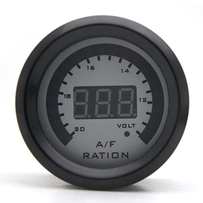 Other Decorations | 2 in 1 Meter 52MM Narrowband Digital Air Fuel Ratio Gauge Kit 12 V Car Volmeter with O2 Oxygen Sensor Car Modification Accessories Black Car Decorations Black