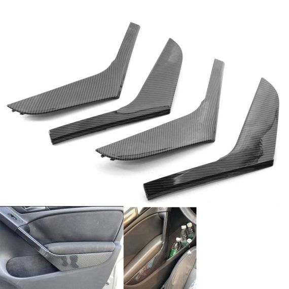 Other Decorations | 4 Pcs Carbon Fiber Interior Door Armrest Cover Trim Replacement For Volkswagen Golf MK6 2010-2013 Black Car Decorations Black