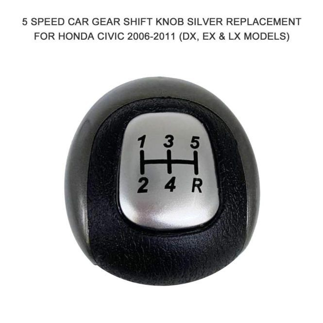 Other Decorations | 5 Speed Car Gear Shift Knob Black Replacement for Honda Civic 2006-2011 (DX, EX & LX Models) Silver1 Car Decorations Other Decorations