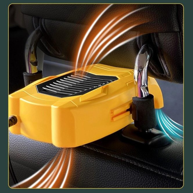 Other Decorations | Car Back Seats Cooling Fan Portable Car Seating Fan 3 Speed Adjustable Auto BackSeating Fan USB Rechargeable Air Fan Yellow Car Decorations Other Decorations