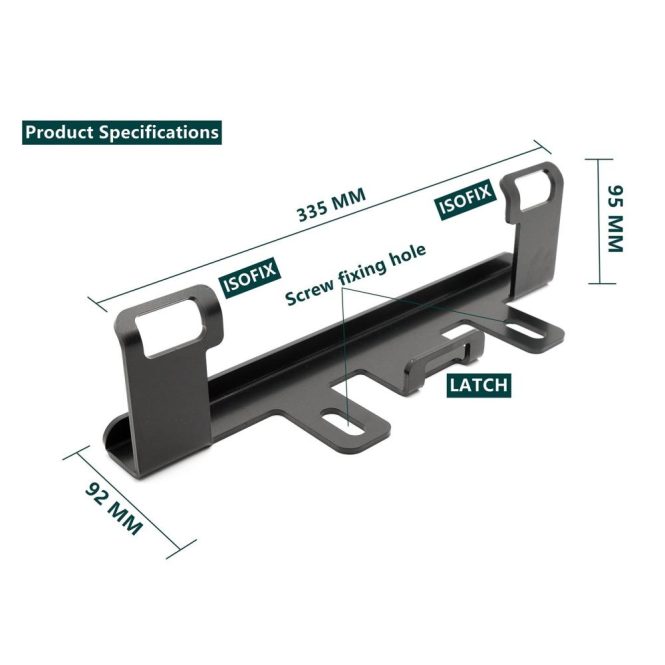 Other Decorations | Car Child Safety Seat Belt Bracket Mount Base ISOFIX Latch Interface Mount Bracket Right Side (Co-pilot Rear Seat) Black Car Decorations Black