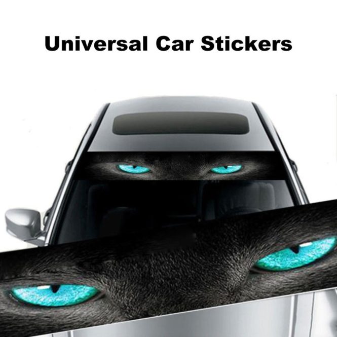 Other Decorations | Car Front Windshield Sticker, Rear Block Sunshade Sticker Decoration 3D Stereoscopic Cat Eye Car Sticker Car Decoration Stickers Car Decorations Other Decorations