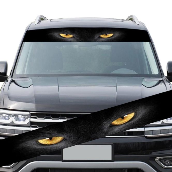 Other Decorations | Car Front Windshield Sticker, Rear Block Sunshade Sticker Decoration 3D Stereoscopic Cat Eye Car Sticker Car Decoration Stickers Car Decorations Other Decorations