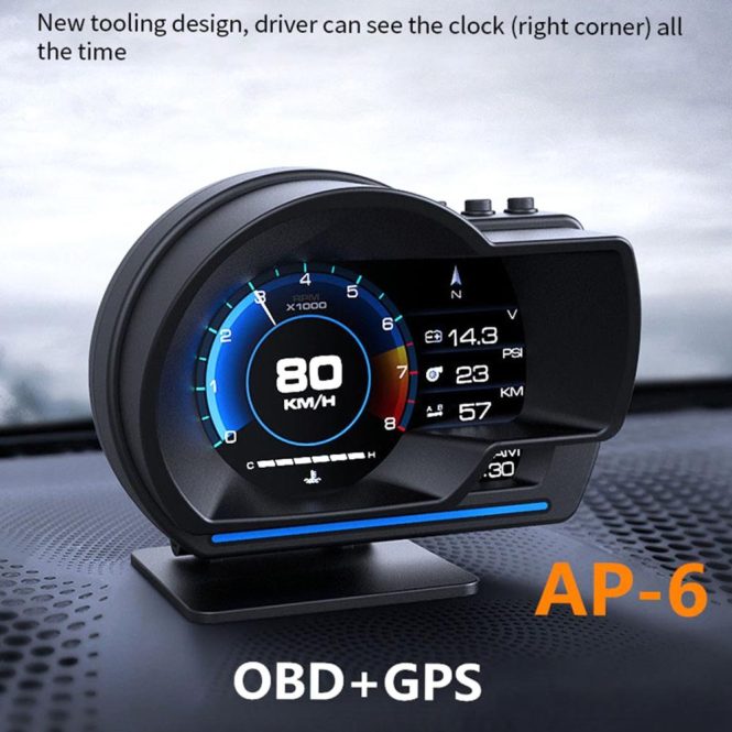 Other Decorations | Car Head up Display OBDⅡ+GPS Smart Gauge High Definition Speedometer Black Car Decorations Black