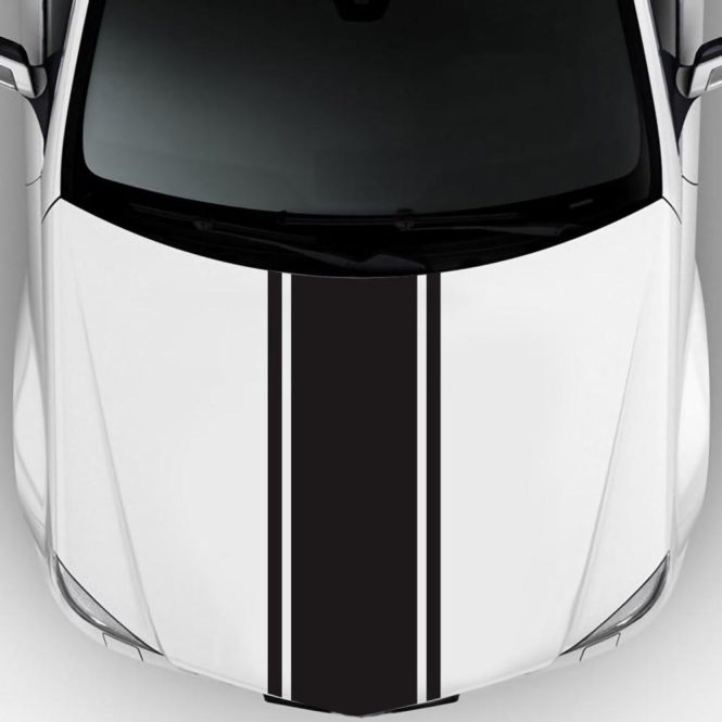 Other Decorations | Car Hood Stripe Sticker Universal Auto Racing Stripes Body Side Vinyl Modified Stripe Decal Decoration Black Car Decorations Black