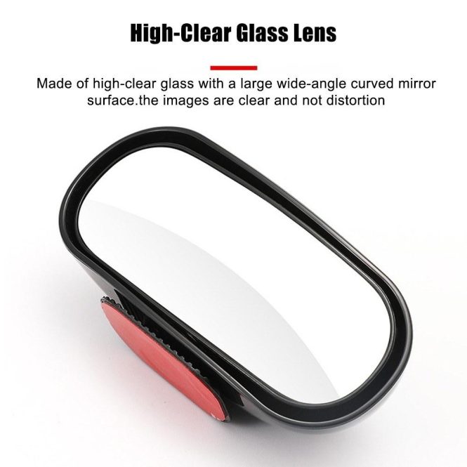 Other Decorations | Car Rear View Mirror 360° Rotation Blind Spot Mirror Stick-on Rearview Mirror Wide Angle Baby View Mirror for Car Truck SUV Black Car Decorations Black