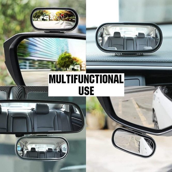 Other Decorations | Car Rear View Mirror 360° Rotation Blind Spot Mirror Stick-on Rearview Mirror Wide Angle Baby View Mirror for Car Truck SUV Black Car Decorations Black