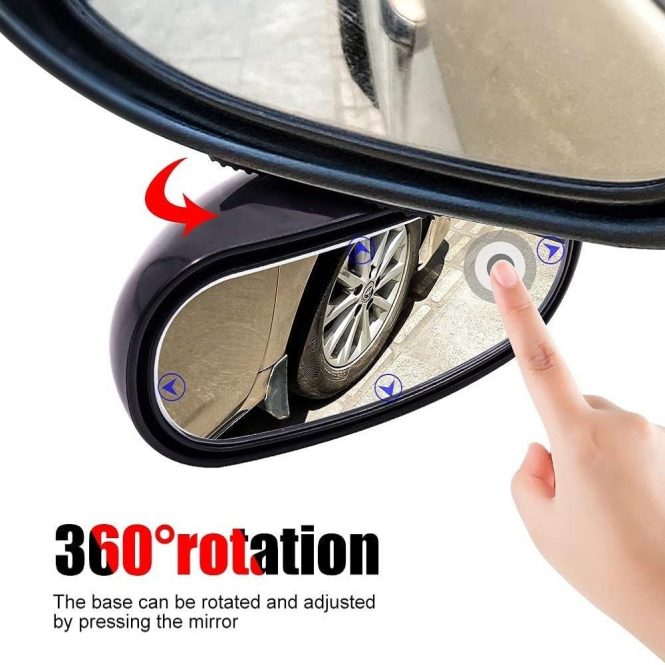 Other Decorations | Car Rear View Mirror 360° Rotation Blind Spot Mirror Stick-on Rearview Mirror Wide Angle Baby View Mirror for Car Truck SUV Black Car Decorations Black