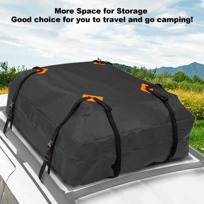 Other Decorations | Car Roof Cargo Carrier Universal Luggage Bag Storage Cube Bag Thickened 600D Waterproof Blue for Travel Camping Black Car Decorations Black