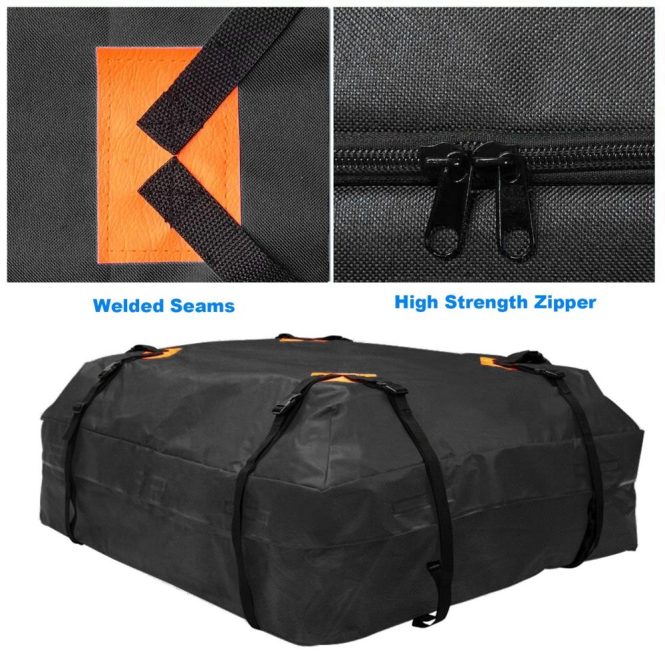 Other Decorations | Car Roof Cargo Carrier Universal Luggage Bag Storage Cube Bag Thickened 600D Waterproof Blue for Travel Camping Black Car Decorations Black