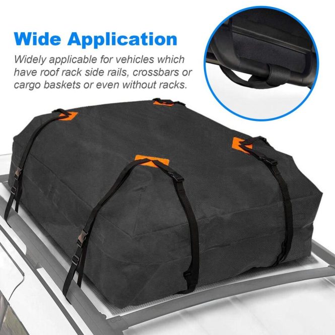 Other Decorations | Car Roof Cargo Carrier Universal Luggage Bag Storage Cube Bag Thickened 600D Waterproof Blue for Travel Camping Black Car Decorations Black