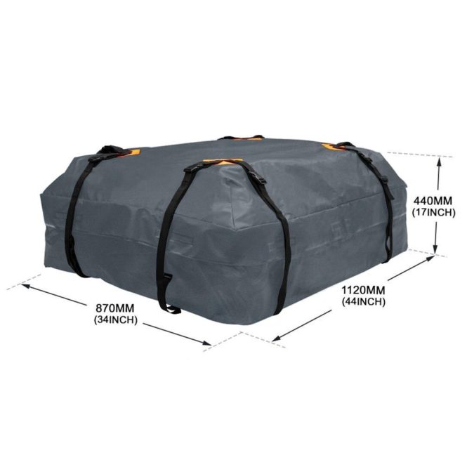 Other Decorations | Car Roof Cargo Carrier Universal Luggage Bag Storage Cube Bag Thickened 600D Waterproof Blue for Travel Camping Grey Car Decorations Grey