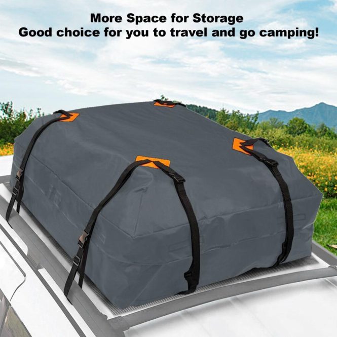 Other Decorations | Car Roof Cargo Carrier Universal Luggage Bag Storage Cube Bag Thickened 600D Waterproof Blue for Travel Camping Grey Car Decorations Grey