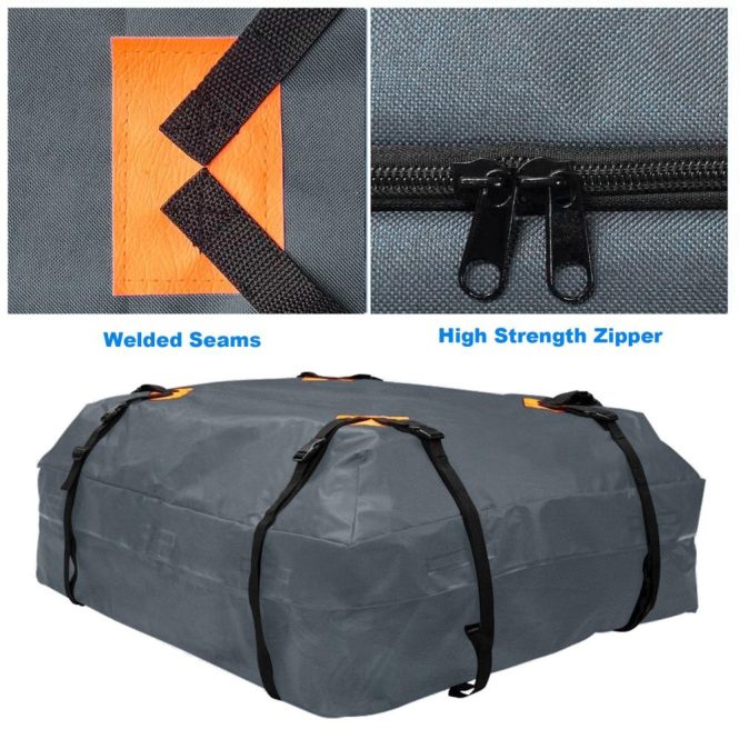 Other Decorations | Car Roof Cargo Carrier Universal Luggage Bag Storage Cube Bag Thickened 600D Waterproof Blue for Travel Camping Grey Car Decorations Grey