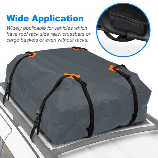 Other Decorations | Car Roof Cargo Carrier Universal Luggage Bag Storage Cube Bag Thickened 600D Waterproof Blue for Travel Camping Grey Car Decorations Grey