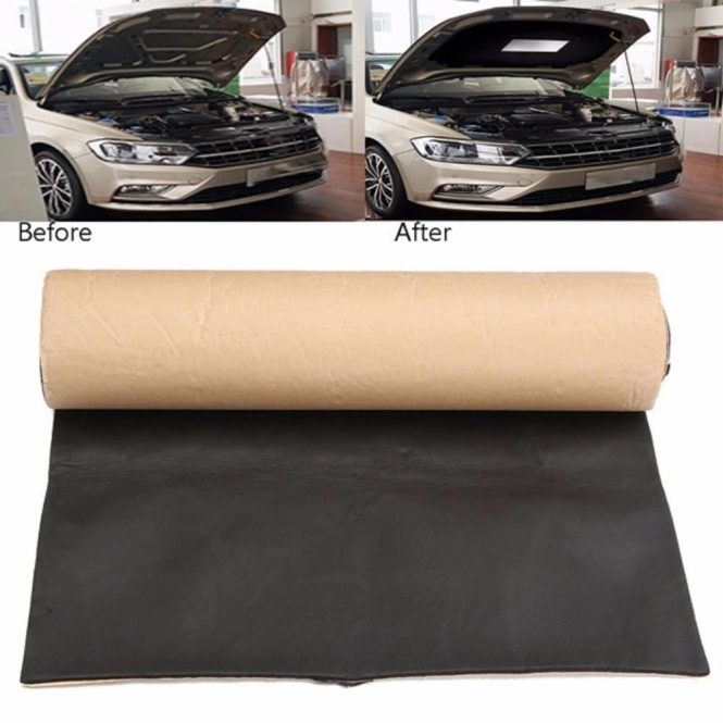 Other Decorations | Car Soundproof Deadening Noise Insulation Sound Deadener Acoustic Foam Anti-noise Cotton Auto Adhesive Heat Insulation Cell Foam Deadener 100cm*100cm,5mm Black Car Decorations Black