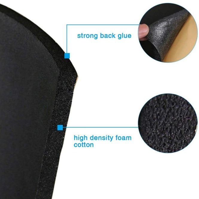 Other Decorations | Car Soundproof Deadening Noise Insulation Sound Deadener Acoustic Foam Anti-noise Cotton Auto Adhesive Heat Insulation Cell Foam Deadener 200cmx50cm,,3mm Black Car Decorations Black