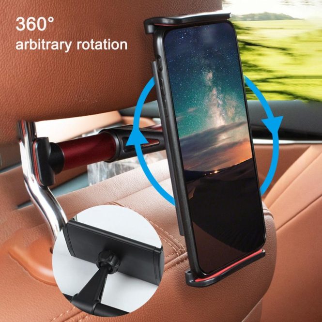 Other Decorations | Car Tablet Holder Backseat Headrest Phone Stand 4-10.5 inch Phone Tablet Holder Replacement for iPhone X 8 iPad 1 2 3 4 Mini Black Car Decorations Black