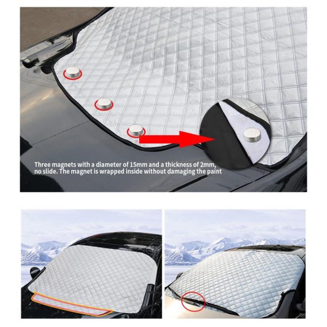 Other Decorations | Car Windscreen Cover Windshield Magnetic Snow Cover 147*126cm m Silver Car Decorations Other Decorations