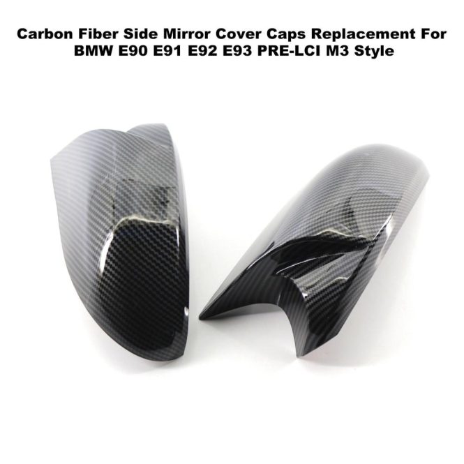 Other Decorations | Carbon Fiber Side Mirror Cover Caps Replacement For BMW E90 E91 E92 E93 PRE-LCI M3 Style Car Decorations Other Decorations