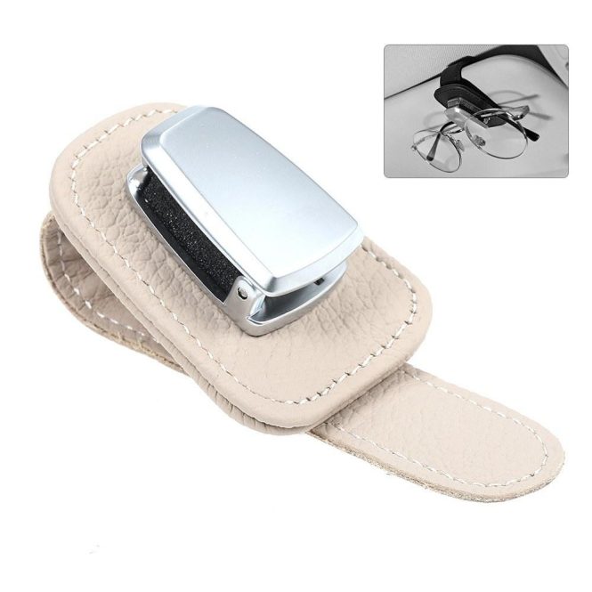 Other Decorations | Glasses Holders for Car Visor Sunglasses Holder Clip Hanger Eyeglasses Mount Beige Car Decorations Beige