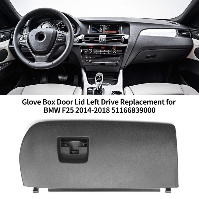 Other Decorations | Glove Box Door Lid Left Drive Replacement for BMW F25 2014-2018 51166839000 Black Car Decorations Black