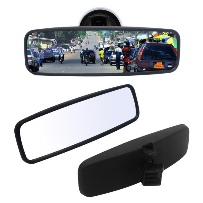 Other Decorations | Interior Rear View Mirror- 814842 Replacement for Peugeot 107 Black Car Decorations Black