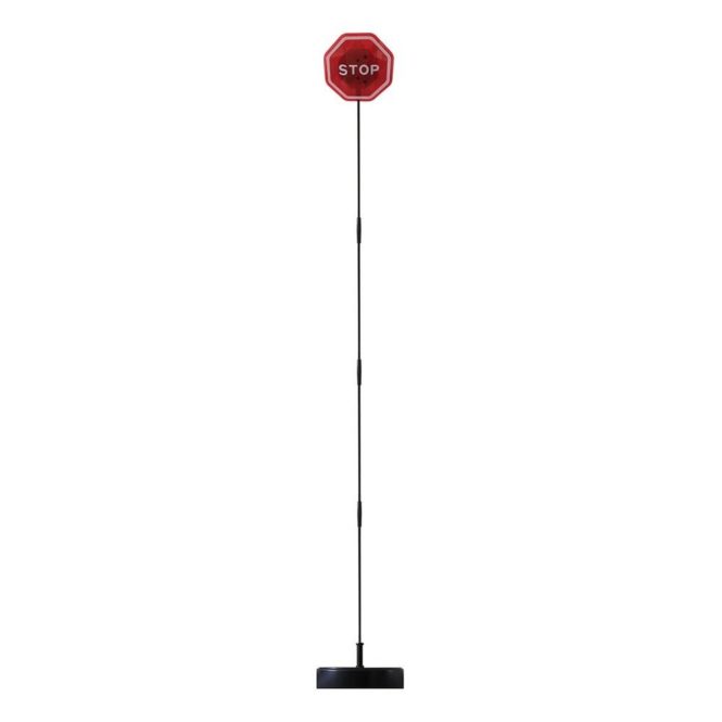 Other Decorations | LED Flashing Stop Sign for Garage Parking Stop Sign with Bright Red LEDs and Adjustable Rod Black And Red Car Decorations Black And Red