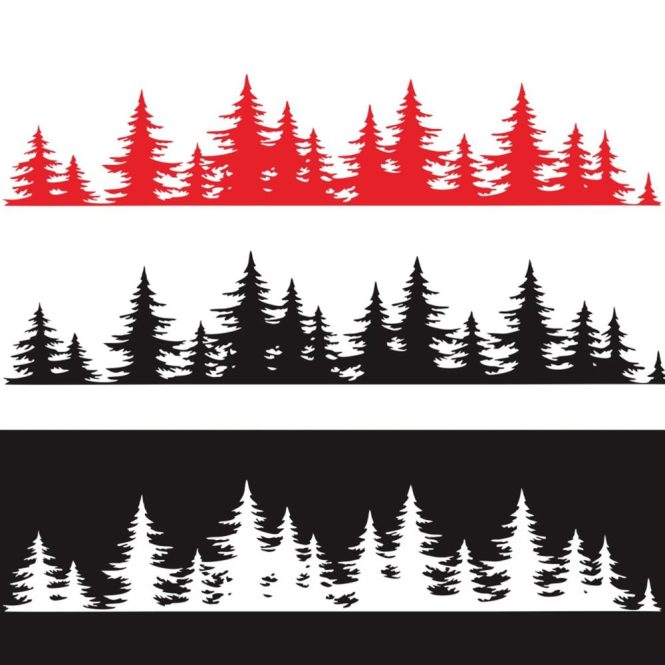 Other Decorations | Pine Tree Forest Car Sticker Vinyl Decal Window Car Body Decor Sticker Black Car Decorations Black