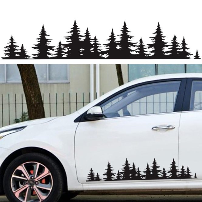 Other Decorations | Pine Tree Forest Car Sticker Vinyl Decal Window Car Body Decor Sticker Black Car Decorations Black