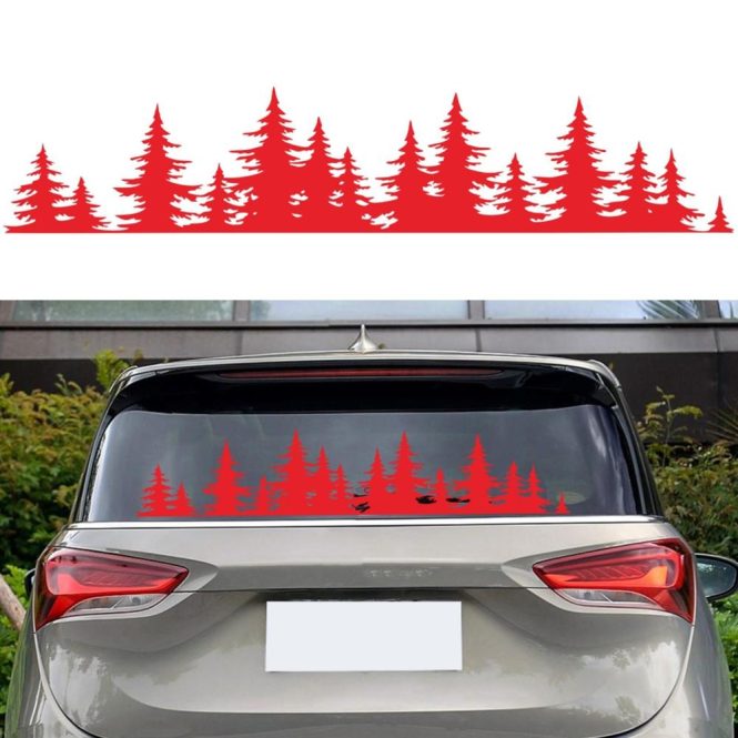 Other Decorations | Pine Tree Forest Car Sticker Vinyl Decal Window Car Body Decor Sticker Red Car Decorations Other Decorations