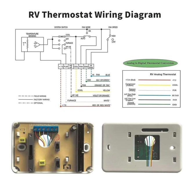 Other Decorations | RV Thermostat RV Analog Thermostat Heat/ Cool Replacement for Dometic RVs 3106995.032 White Car Decorations Other Decorations