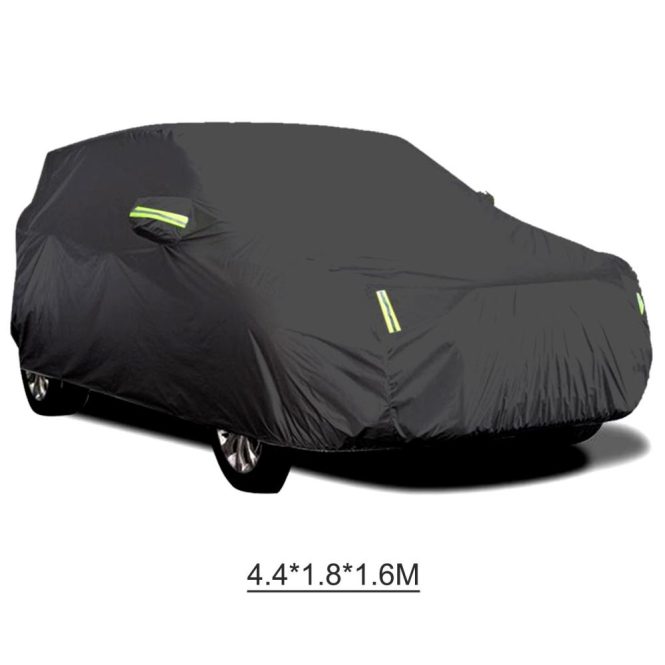 Other Decorations | Sedan Car Cover Waterproof All Weather Outdoor Car Cover UV Protection Windproof Full Car Cover Universal(4.4*1.8*1.6M) Black Car Decorations Black