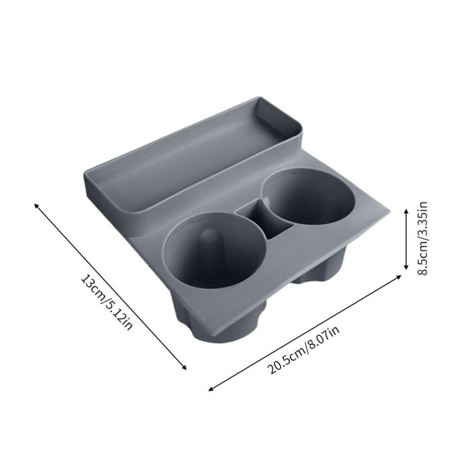 Other Decorations | Silicone Cup Holder Insert Replacement for Tesla Model 3/Y Grey Car Decorations Grey