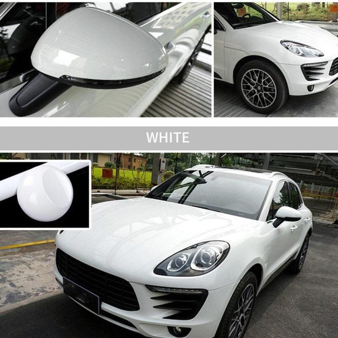 Other Decorations | Stretchable Glossy Vinyl Film Protective Car Vinyl Wrap Stickers with Air Release Car Styling Accessories White Car Decorations Other Decorations