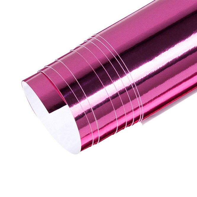 Other Decorations | Stretchable Mirror Vinyl Film Foil Car Sticker DIY Wrapping Sheet Decal Protective Car Styling Accessories Rose Red Car Decorations Other Decorations